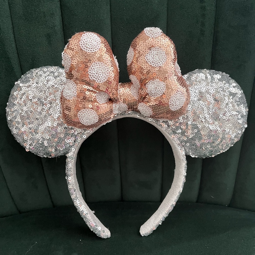 Disney Rose Gold & Silver Sequin Minnie Ears
